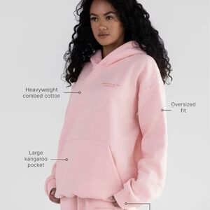 Comfrt Bubblegum Pink Oversized Hoodie And Jogger Set NWT